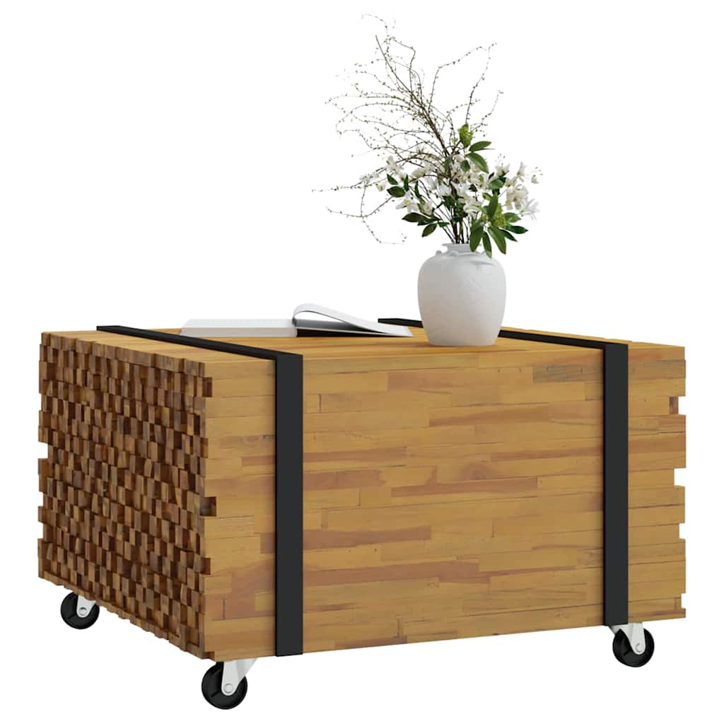 Kava Stol Smeđa 60 x 60 x 38 cm Čvrsto teak drvo