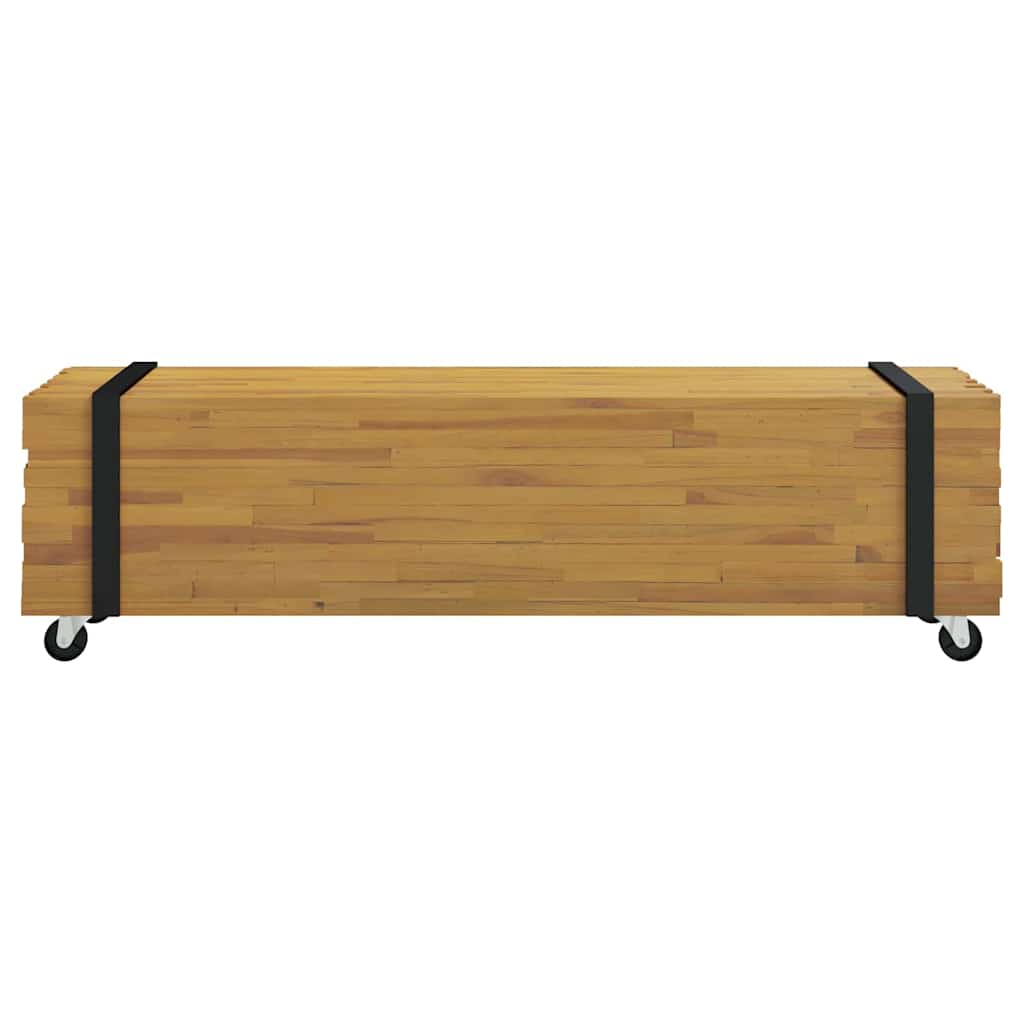 TV stalak Smeđa 110 x 30 x 30 cm Čvrsto teak drvo