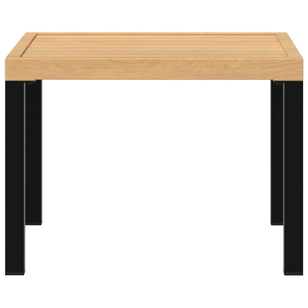 Vrtni stolić za kavu crni 55x55x39,5 cm čelik obložen prahom
