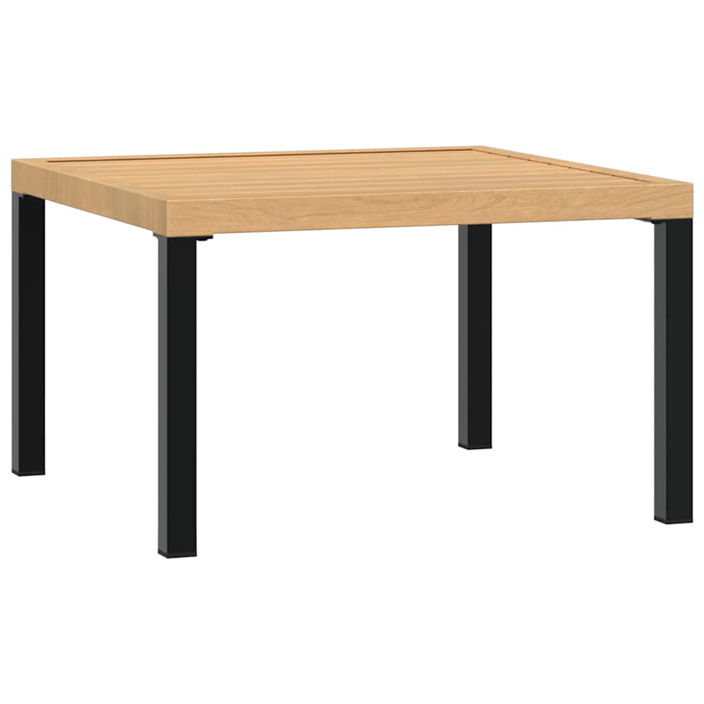 Vrtni stolić za kavu crni 65 x 65 x 40 cm aluminijski