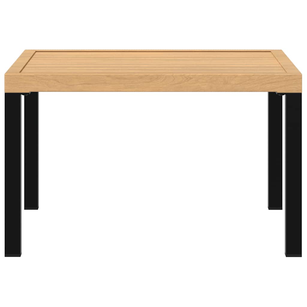 Vrtni stolić za kavu crni 65 x 65 x 40 cm aluminijski