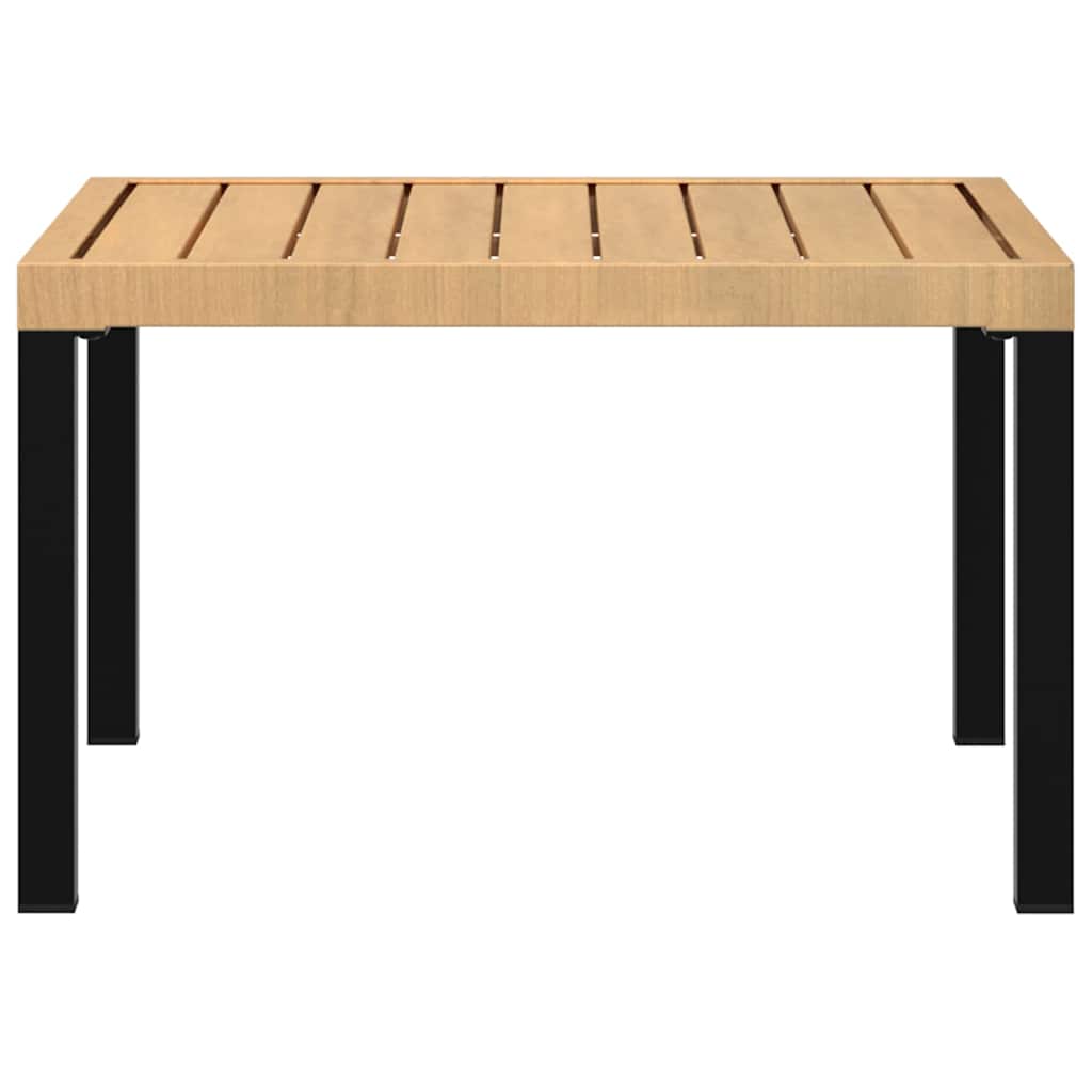 Vrtni stolić za kavu crni 65 x 65 x 40 cm aluminijski
