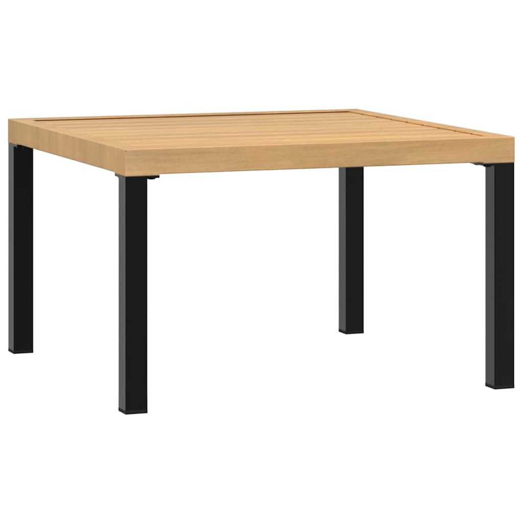 Vrtni stolić za kavu crni 65 x 65 x 40 cm aluminijski