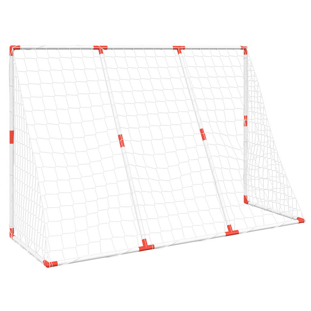 Dječji nogometni gol s loptama 2-u-1 bijeli 184 x 64 x 124 cm