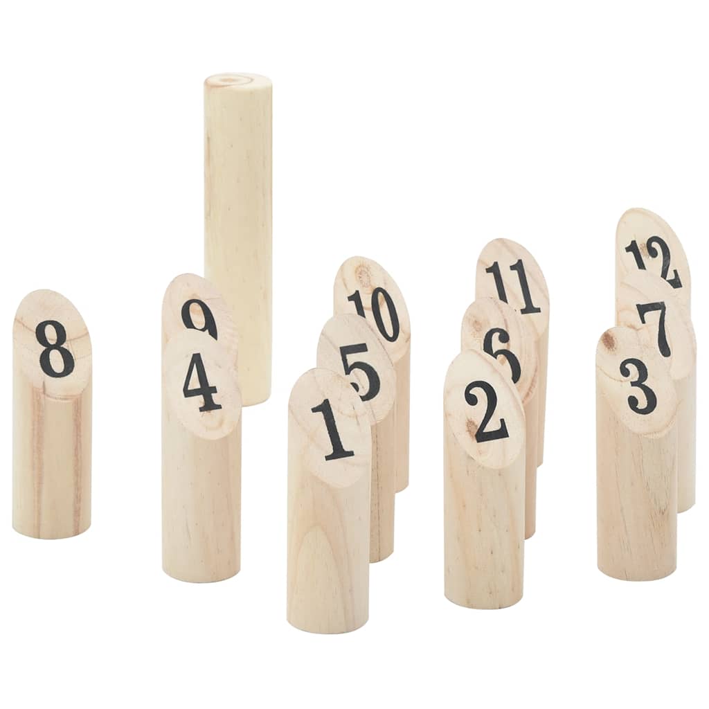 13-dijelni set za igru brojevima Kubb od borovine s torbom
