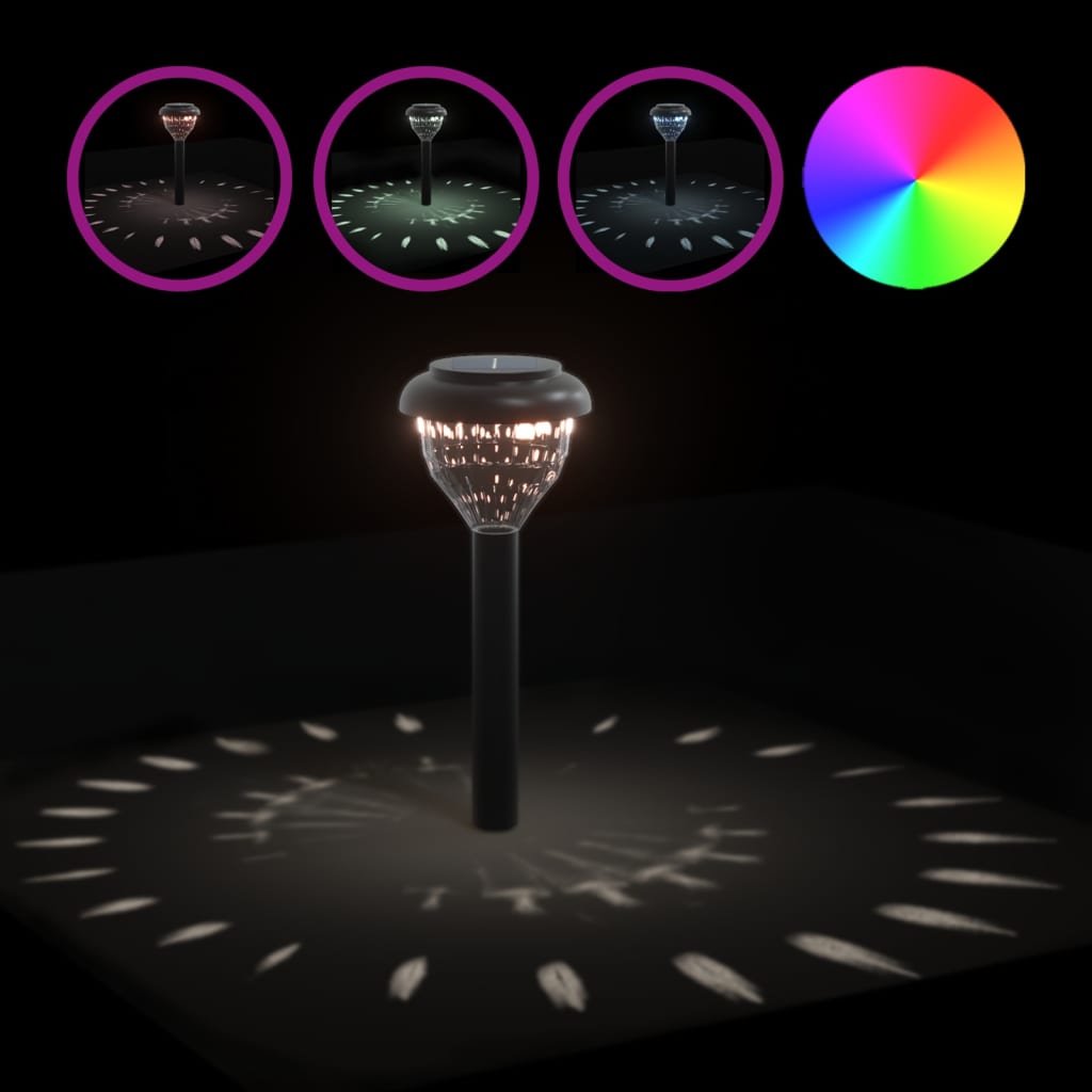Solarna svjetla za staze sa šiljcima za tlo 4 kom bijela i RGB