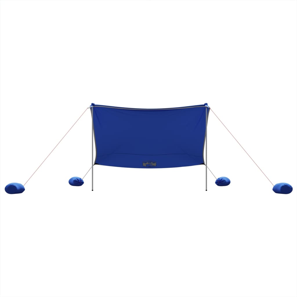 Nadstrešnica za plažu s pješčanim sidrima plava 304 x 300 cm