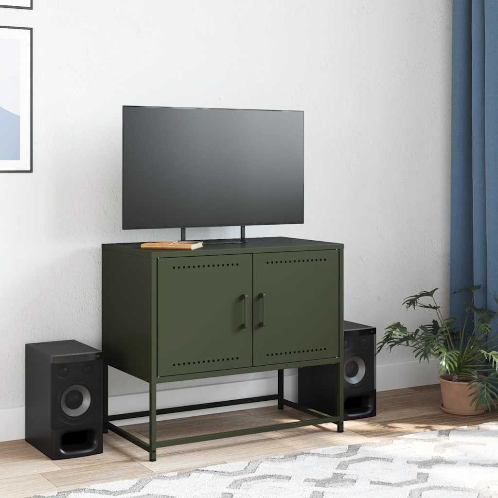 TV ormarić maslinasti 68,5 x 39 x 60,5 cm čelični