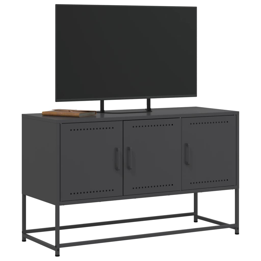 TV ormarić crni 100,5x39x60,5 cm čelični