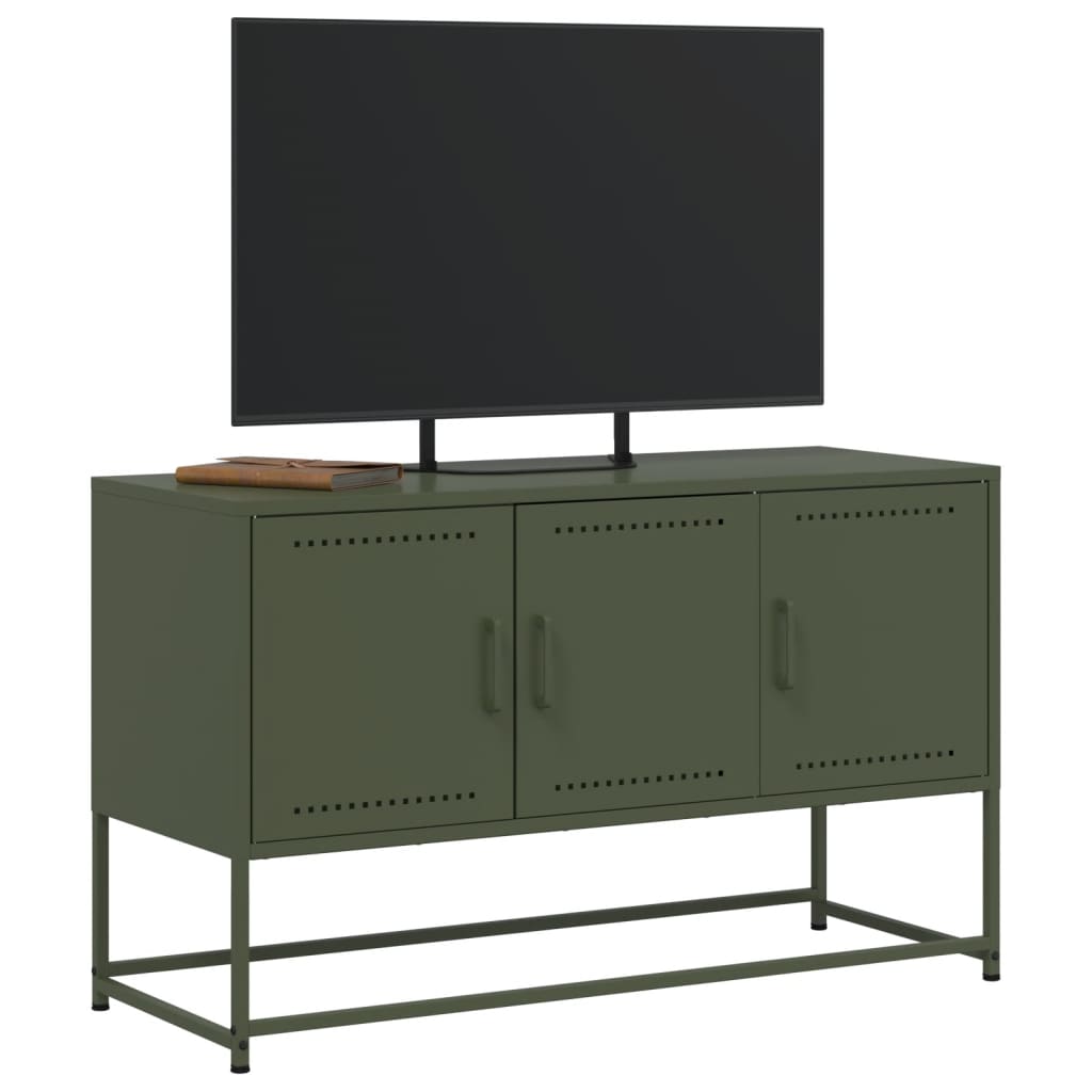 TV ormarić maslinastozeleni 100,5x39x60,5 cm čelični