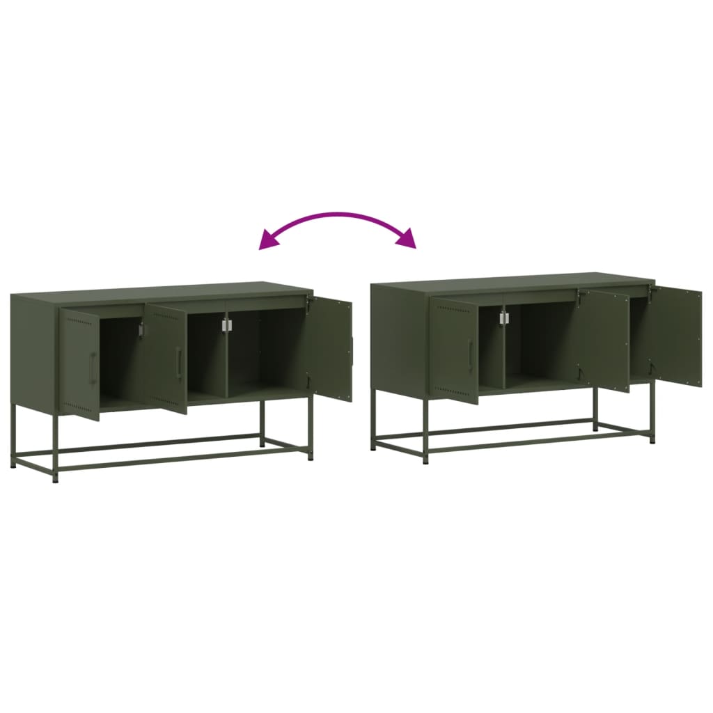 TV ormarić maslinastozeleni 100,5x39x60,5 cm čelični