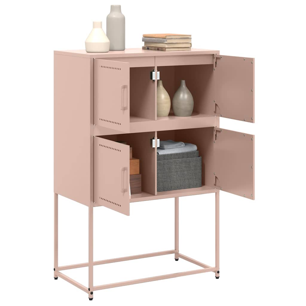 Komoda crna 68,5x38,5x107 cm čelična