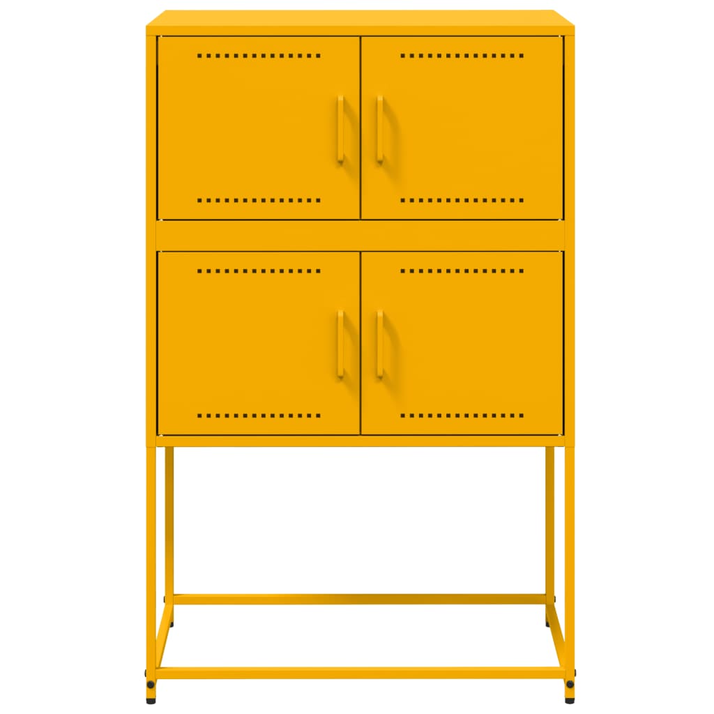 Komoda boja senfa 68,5 x 38,5 x 107 cm čelična