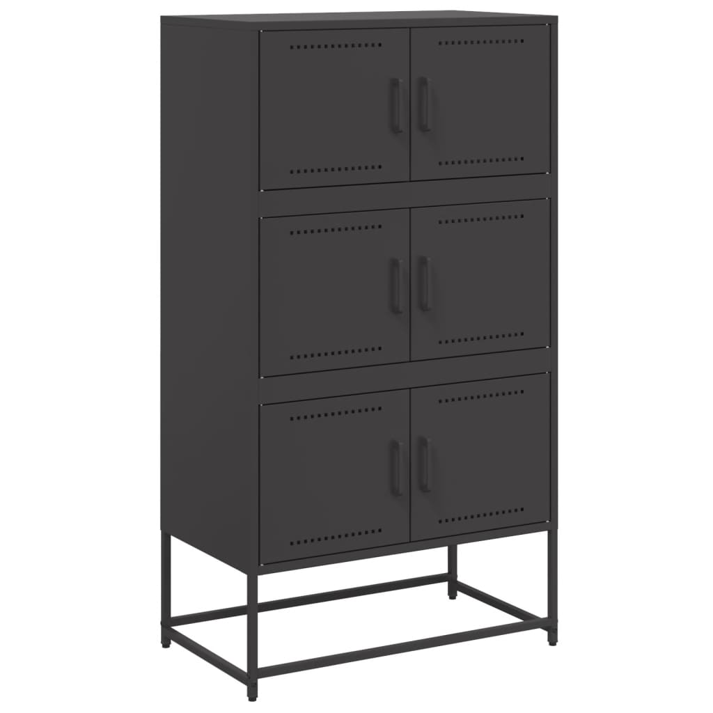 Komoda crna 68,5 x 38,5 x 123,5 cm čelična