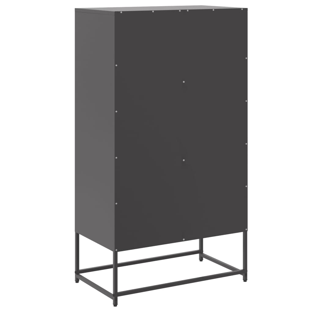 Komoda crna 68,5 x 38,5 x 123,5 cm čelična