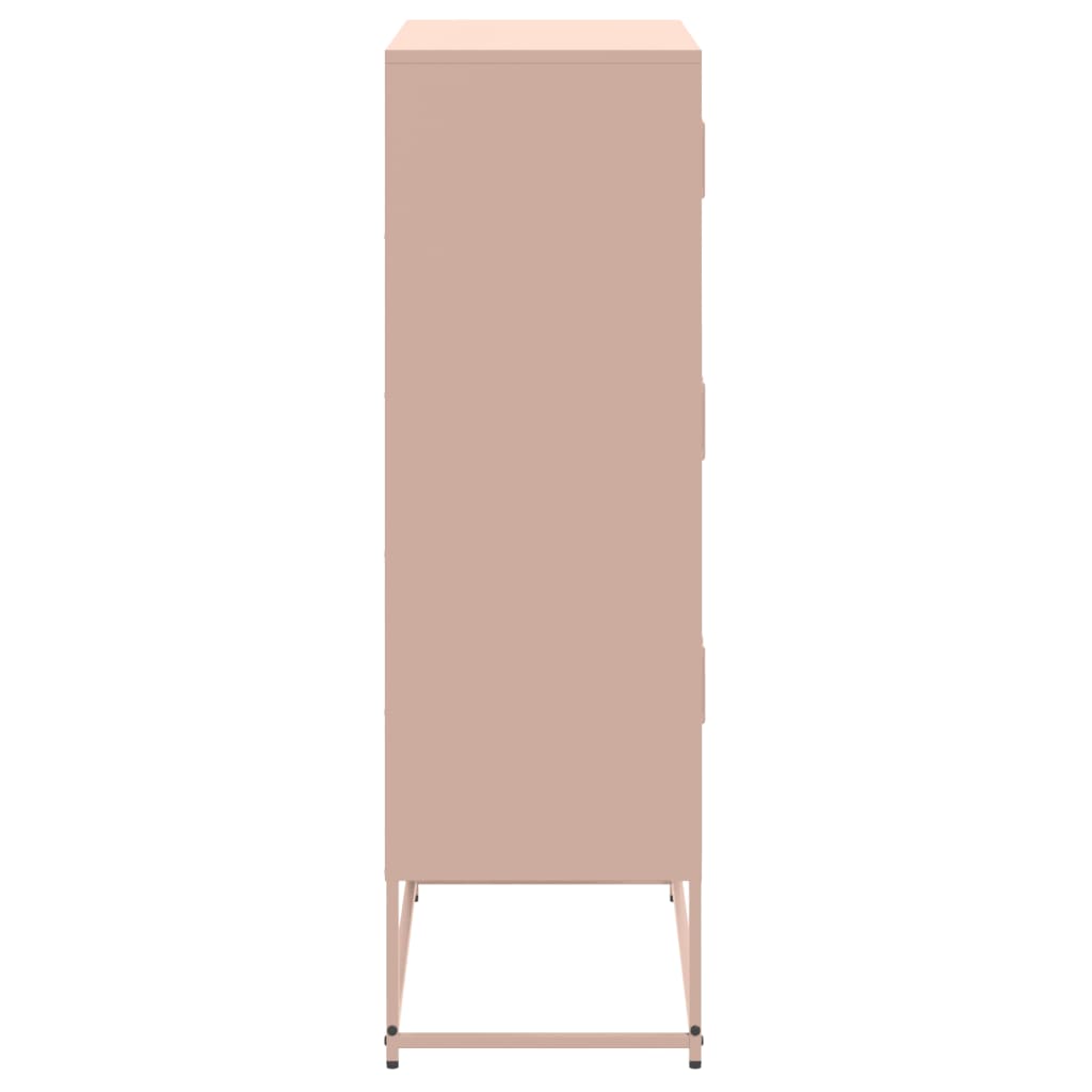 Komoda ružičasta 68,5 x 38,5 x 123,5 cm čelična