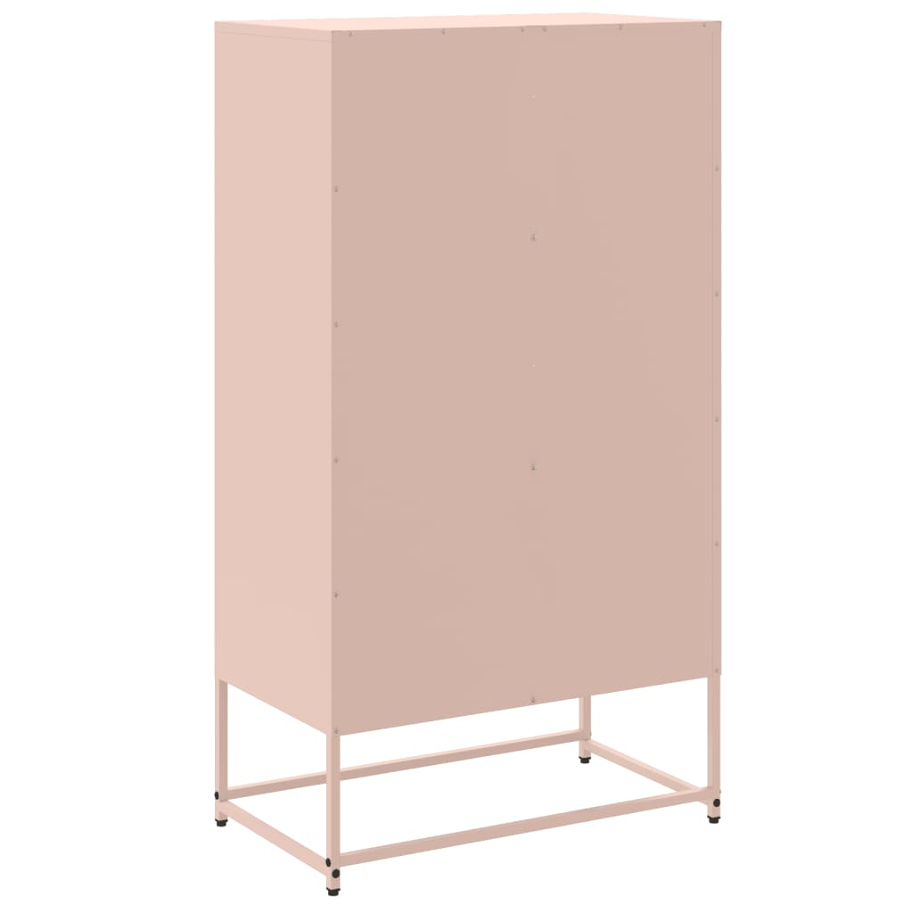 Komoda ružičasta 68,5 x 38,5 x 123,5 cm čelična