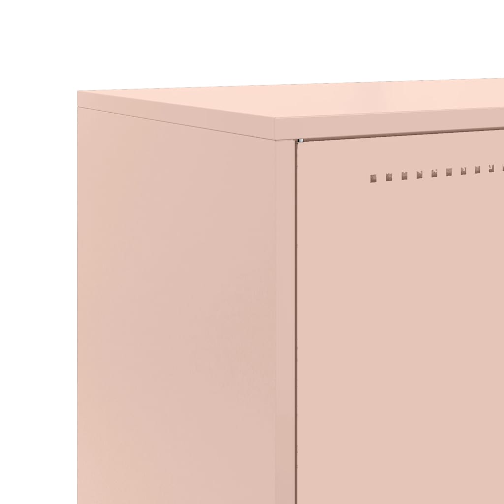 Visoka komoda ružičasta 68,5 x 38,5 x 123,5 cm čelična