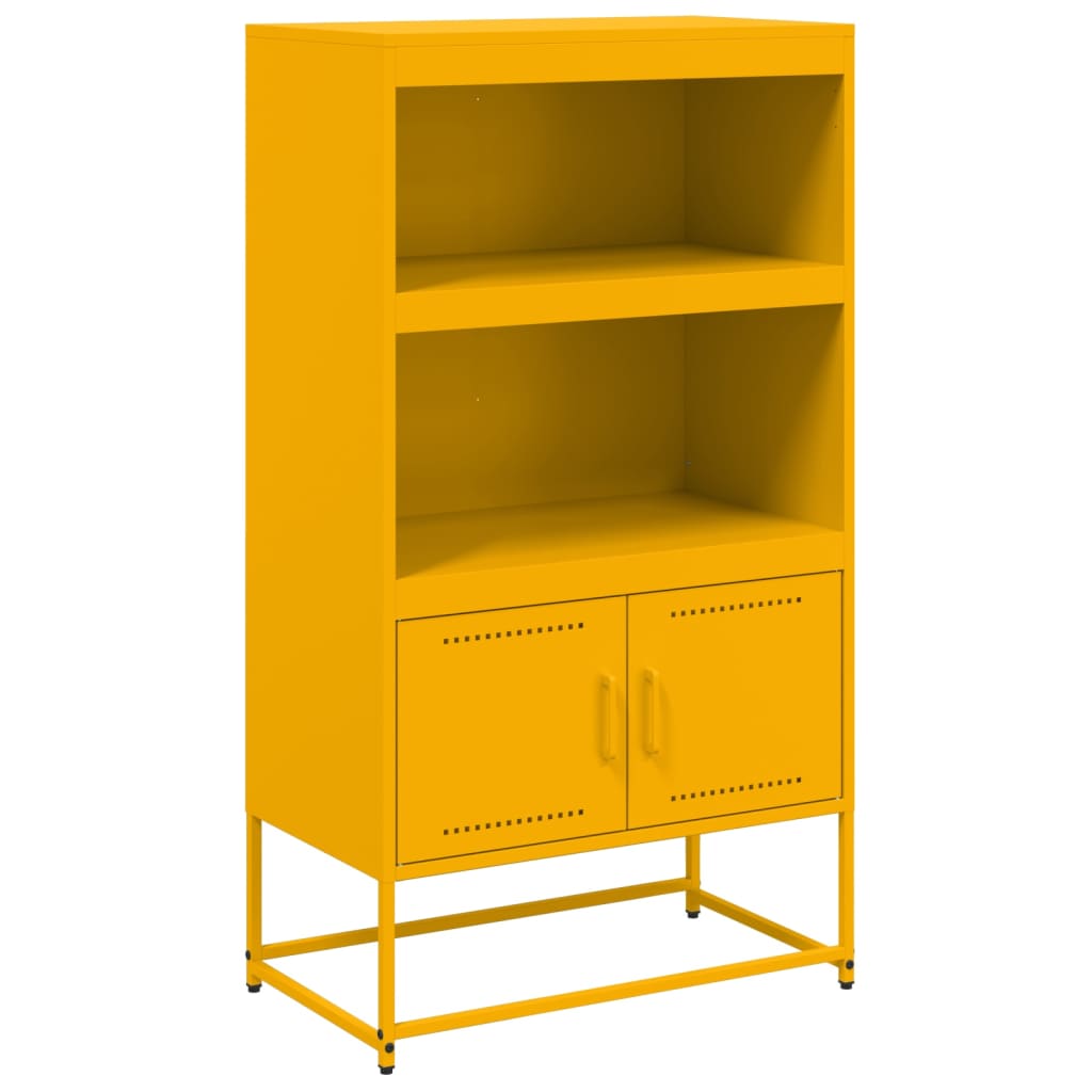 Visoka komoda boja senfa 68,5 x 38,5 x 123,5 cm čelična