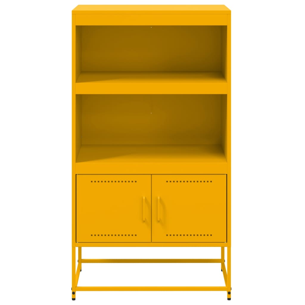 Visoka komoda boja senfa 68,5 x 38,5 x 123,5 cm čelična