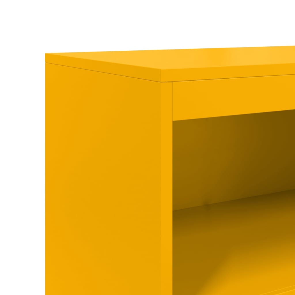 Visoka komoda boja senfa 68,5 x 38,5 x 123,5 cm čelična