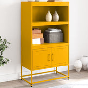 Visoka komoda boja senfa 68,5 x 38,5 x 123,5 cm čelična