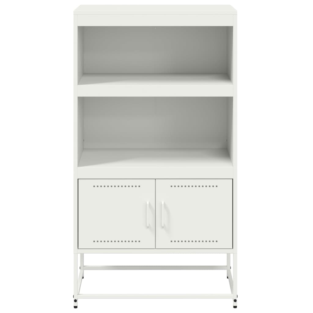 Visoka komoda bijela 68,5 x 38,5 x 123,5 cm čelična