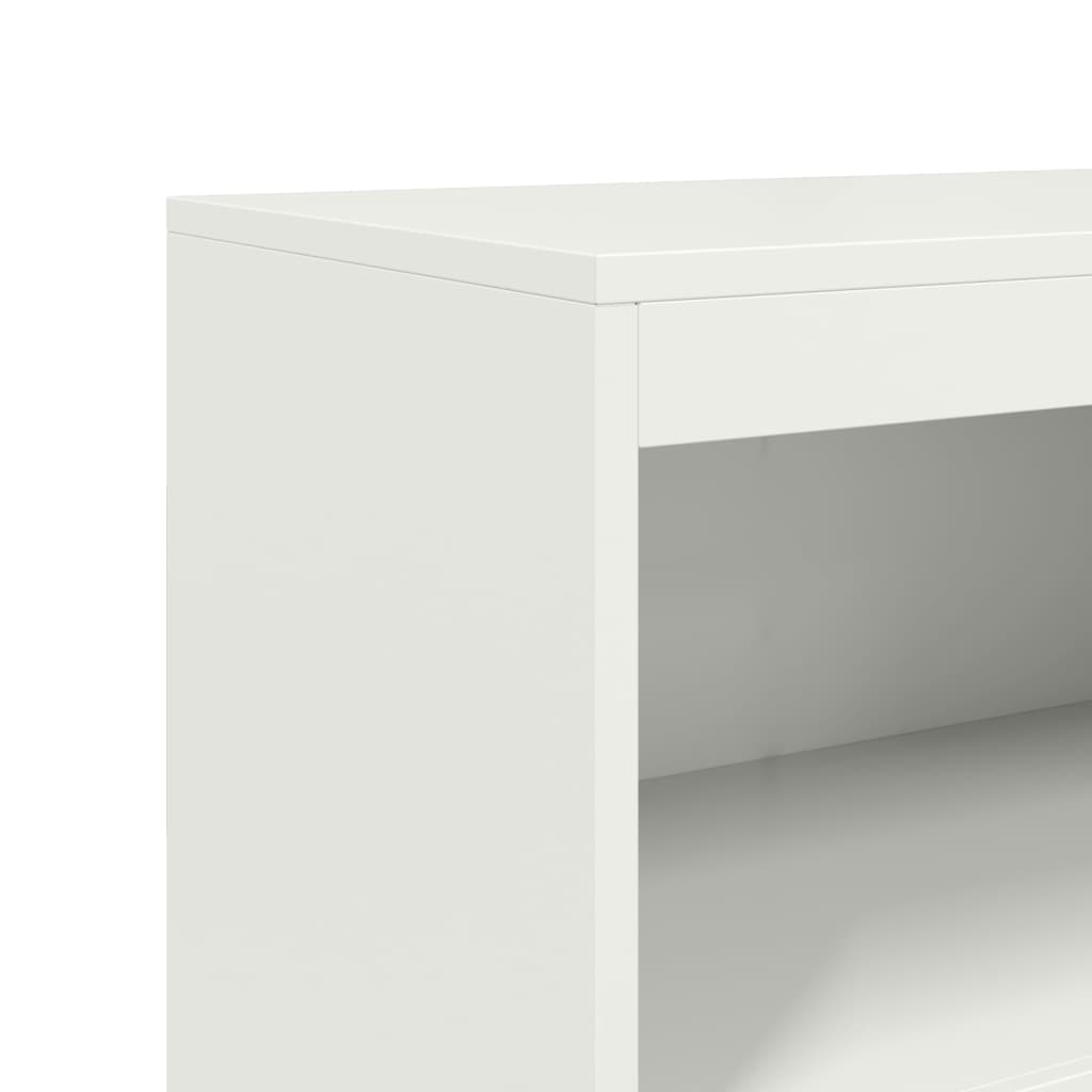 Visoka komoda bijela 68,5 x 38,5 x 123,5 cm čelična