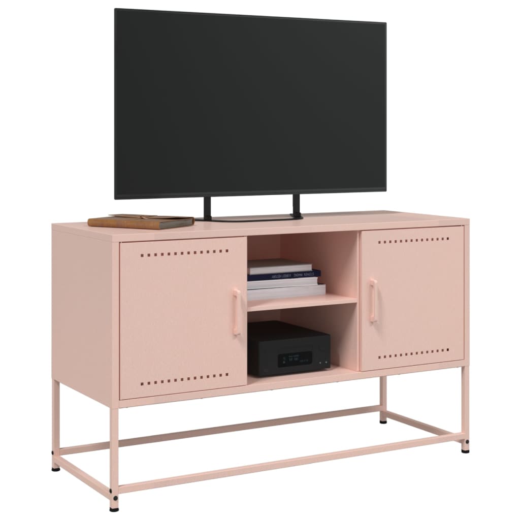 TV ormarić ružičasti 100,5x39x60,5 cm čelični
