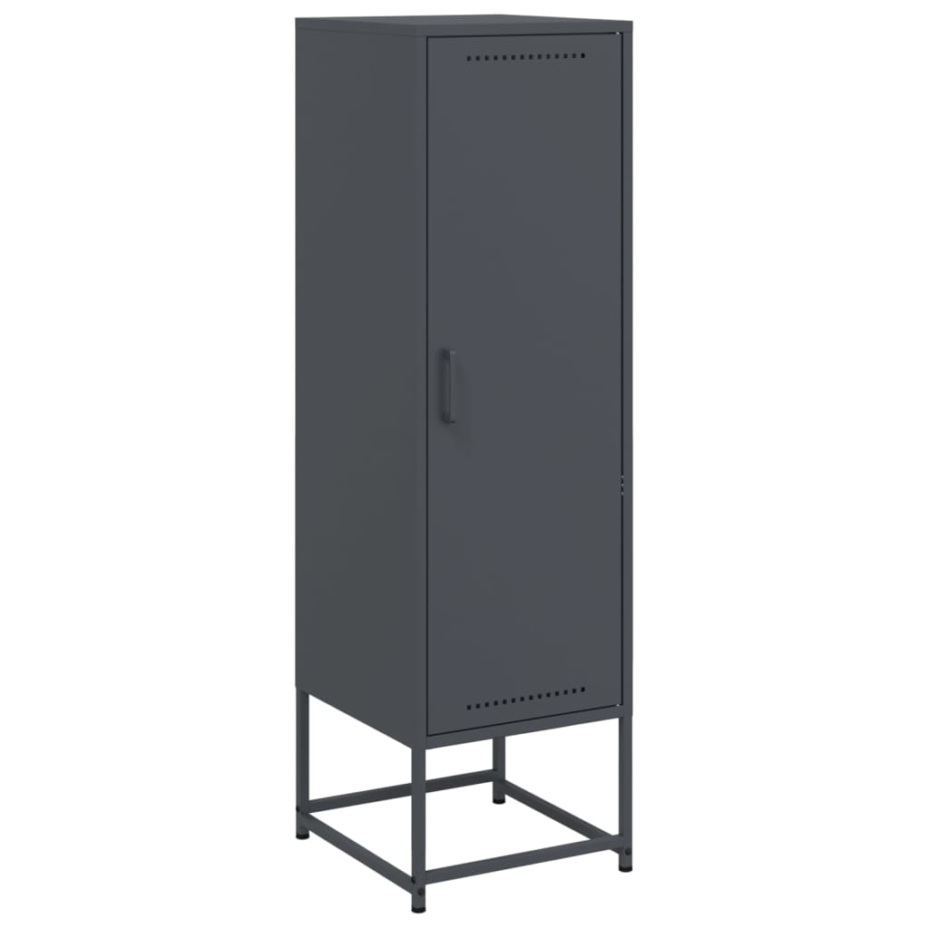 Visoka komoda antracit 36x39x123 cm čelična