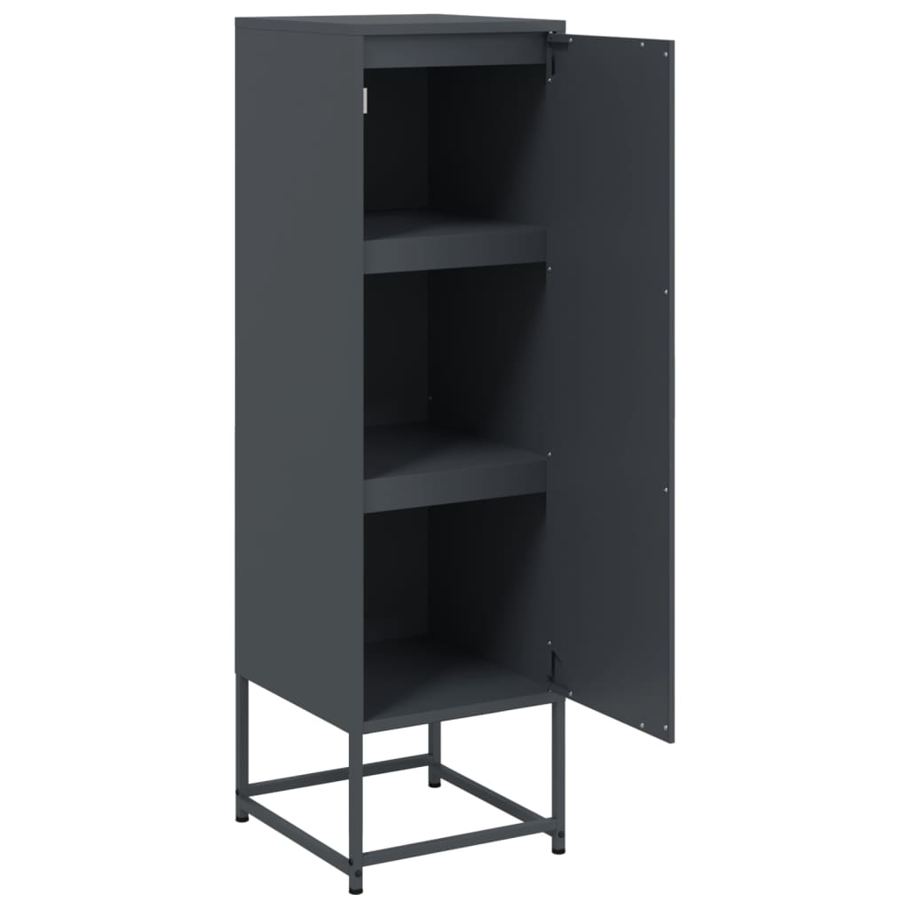 Visoka komoda antracit 36x39x123 cm čelična