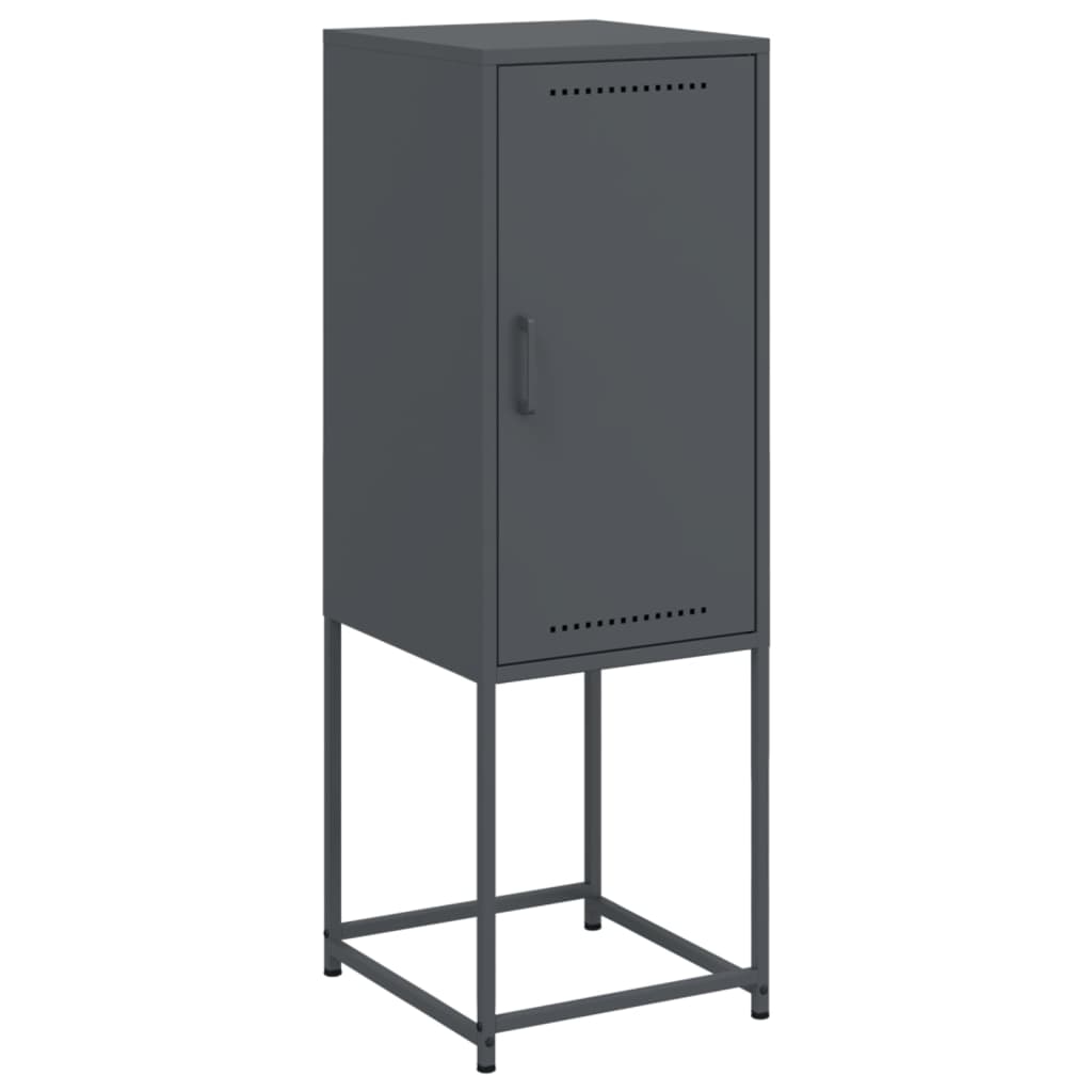 Visoka komoda antracit 36x39x107 cm čelična