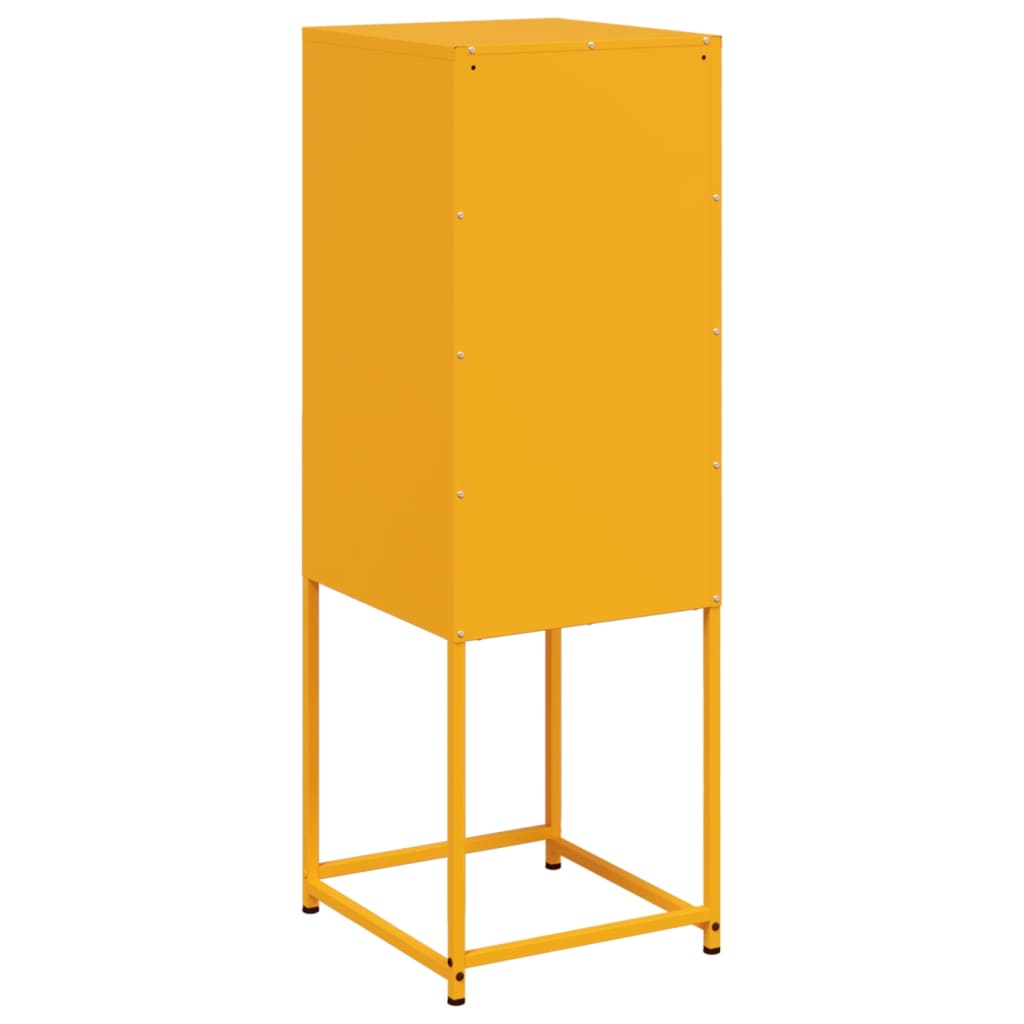Visoka komoda boja senfa 36 x 39 x 107 cm čelična