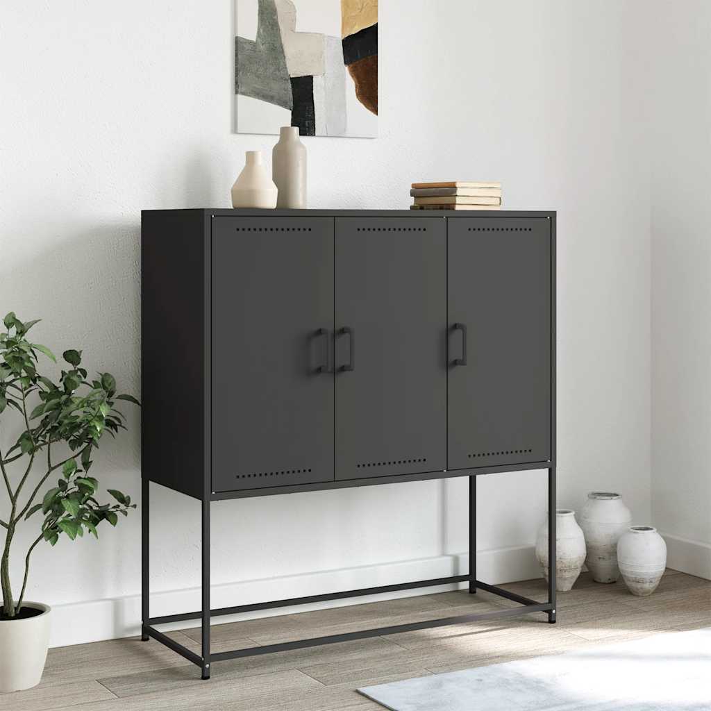 Visoka komoda ružičasta 100,5x39x107 cm čelična
