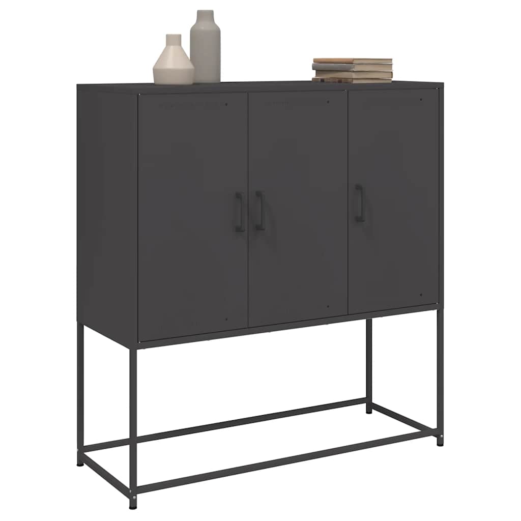 Visoka komoda ružičasta 100,5x39x107 cm čelična
