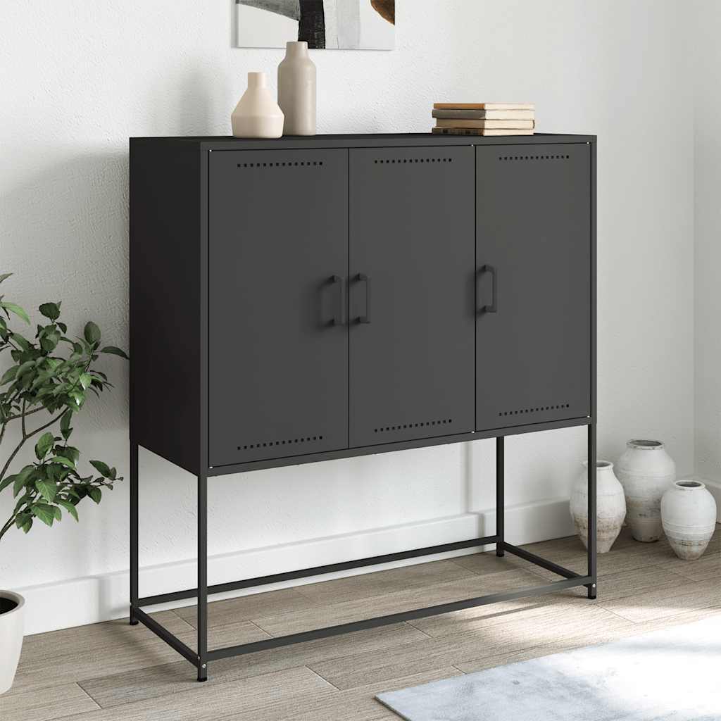 Visoka komoda ružičasta 100,5x39x107 cm čelična