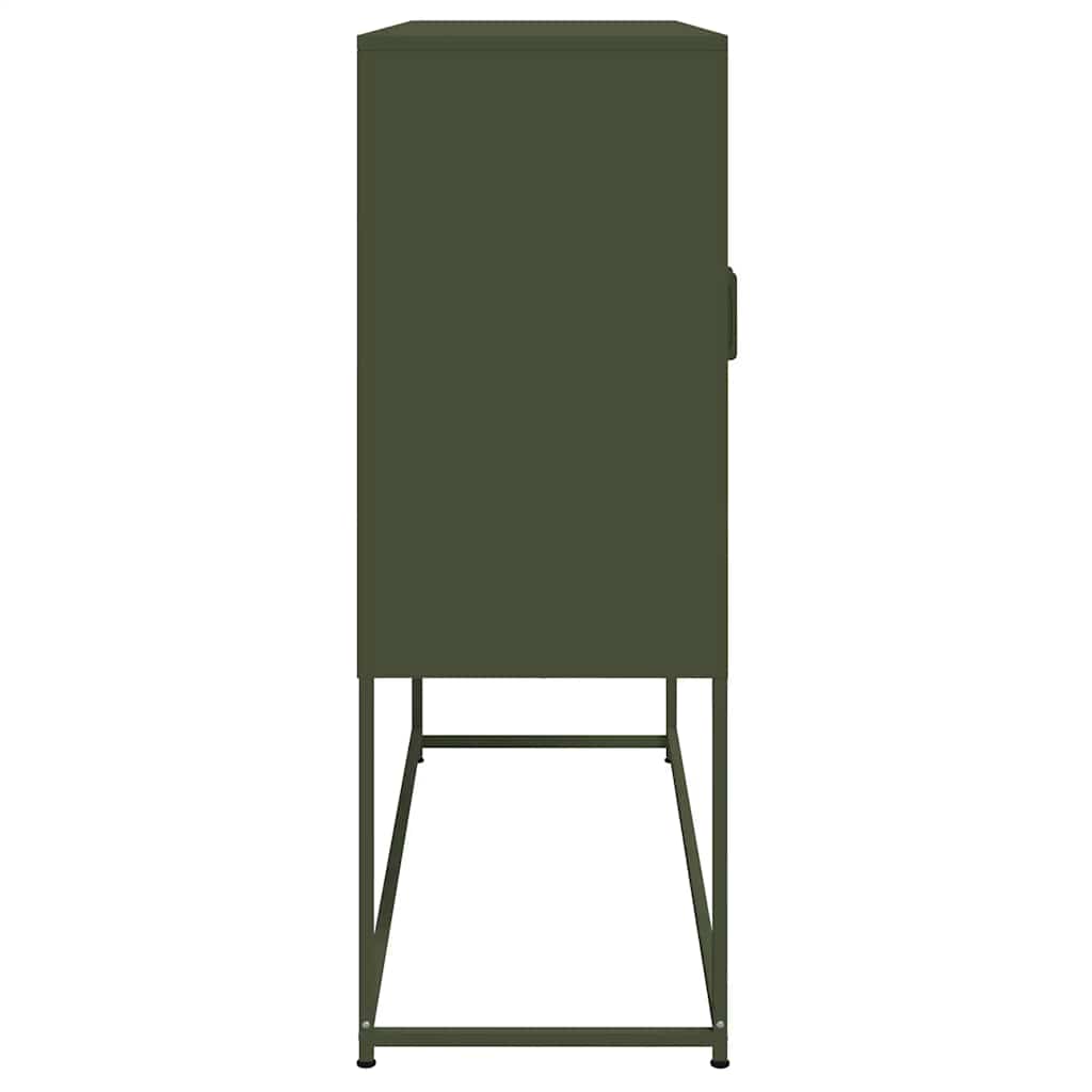 Visoka komoda maslinastozeleni 100,5x39x107 cm čelična