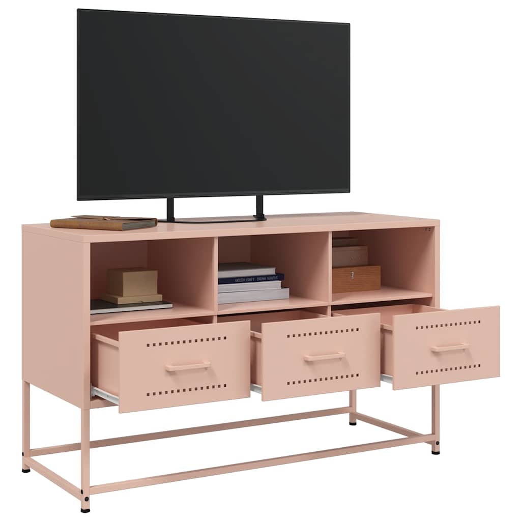 TV ormarić ružičasti 100,5x39x60,5 cm čelični