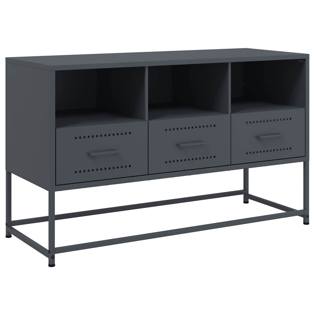 TV ormarić antracit 100,5x39x60,5 cm čelični