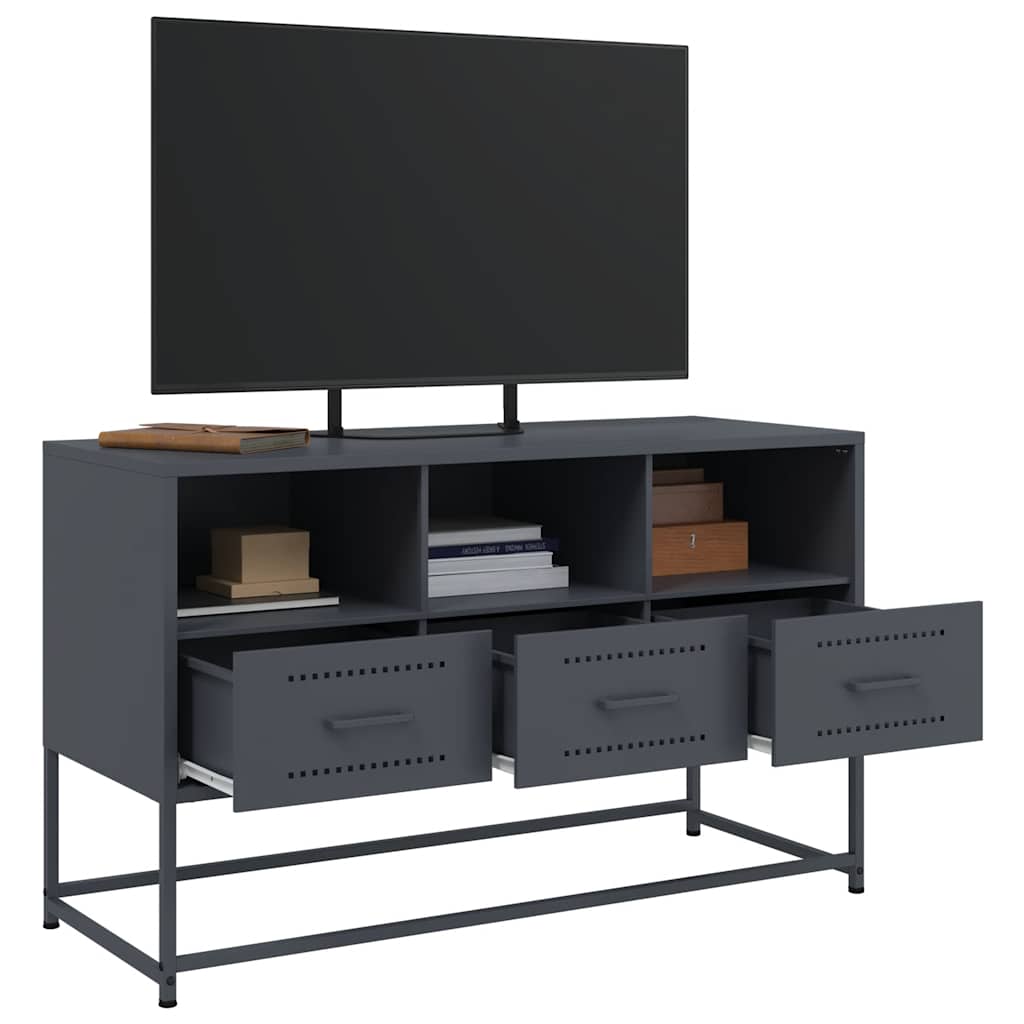 TV ormarić antracit 100,5x39x60,5 cm čelični