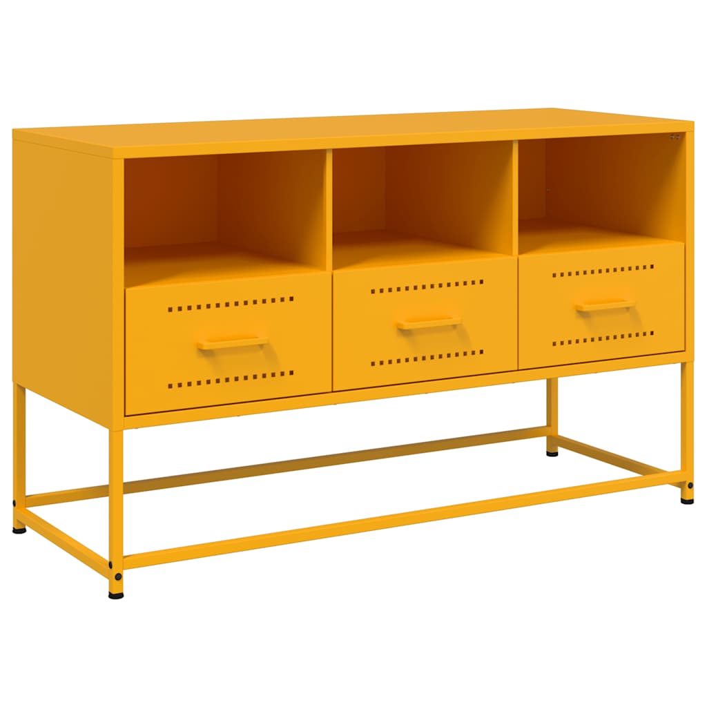 TV ormarić boja senfa 100,5 x 39 x 60,5 cm čelični