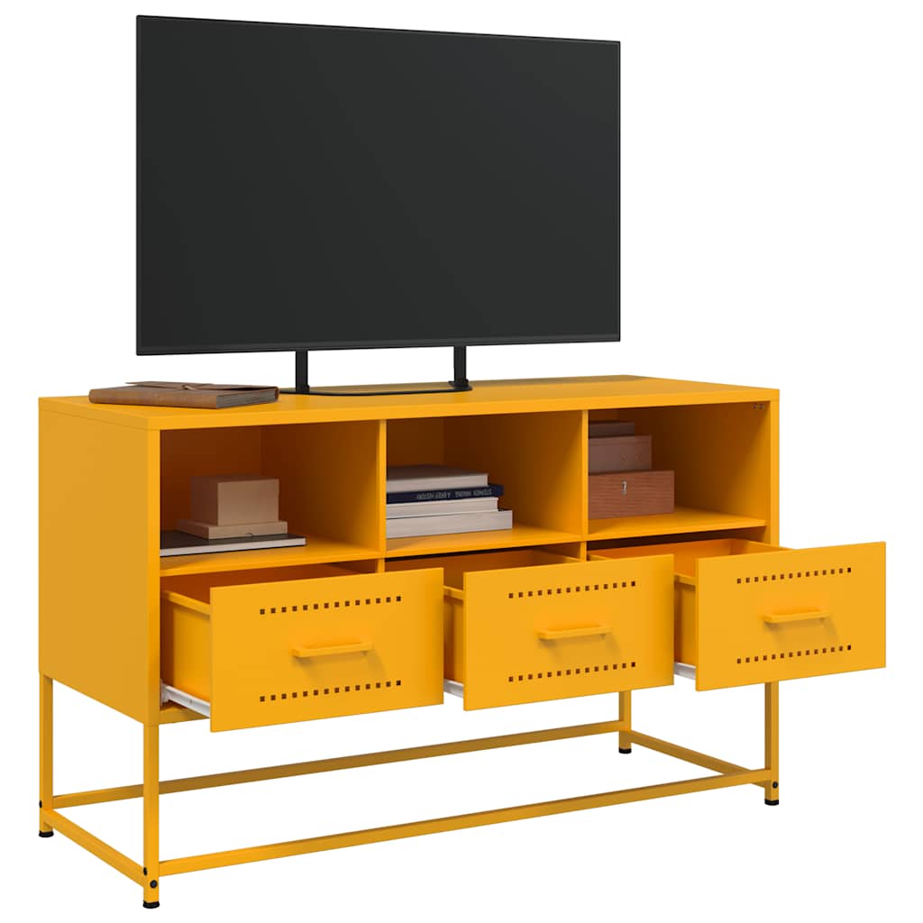 TV ormarić boja senfa 100,5 x 39 x 60,5 cm čelični