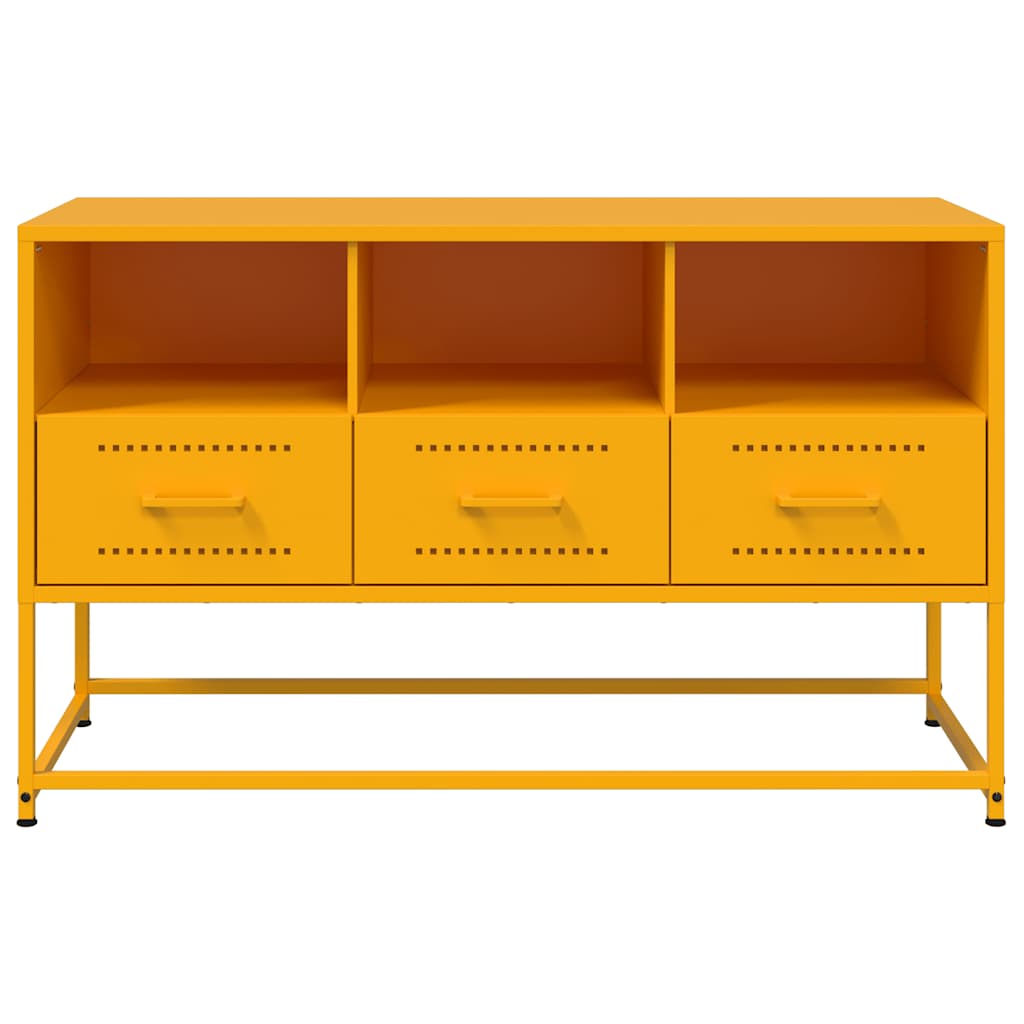 TV ormarić boja senfa 100,5 x 39 x 60,5 cm čelični