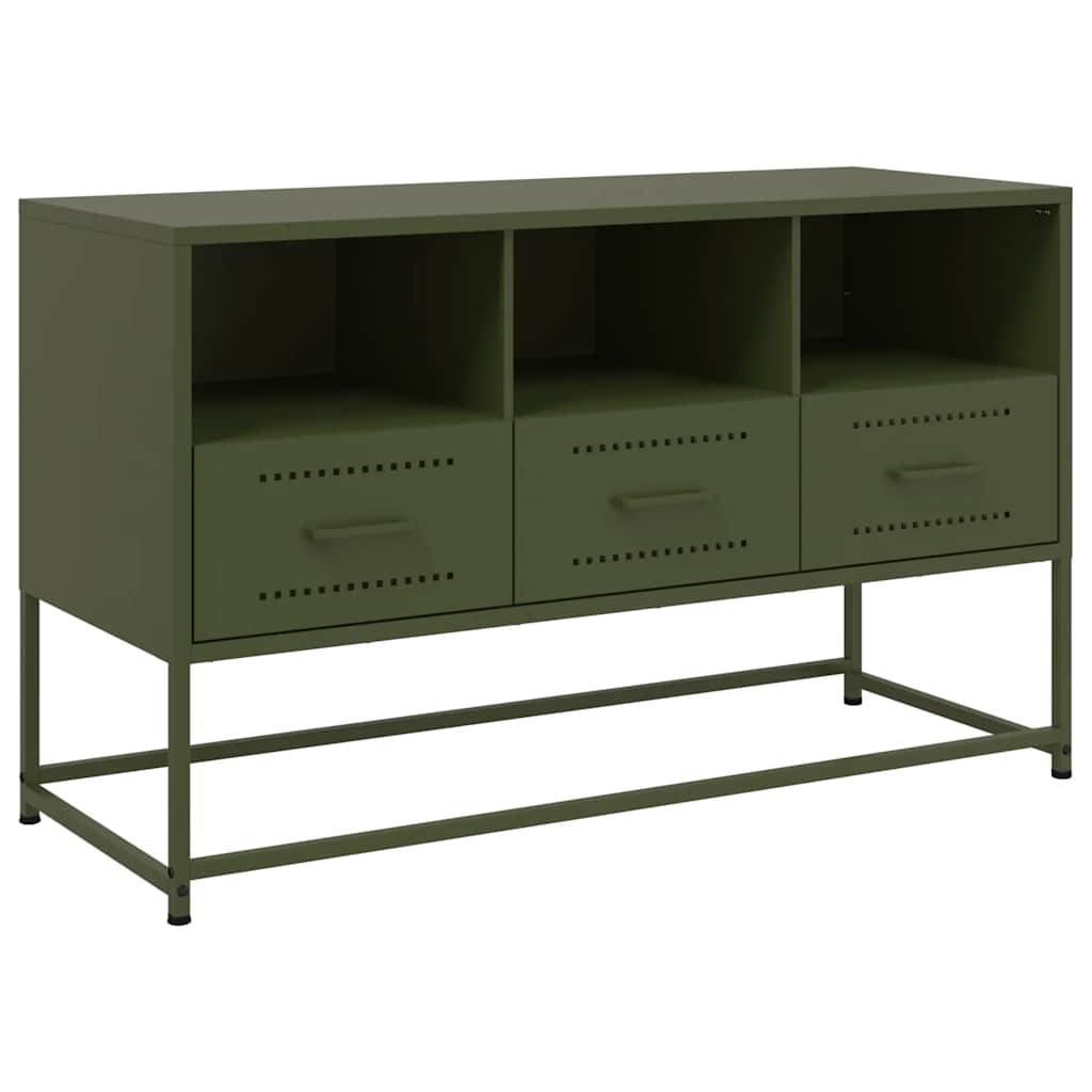 TV ormarić maslinastozeleni 100,5x39x60,5 cm čelični