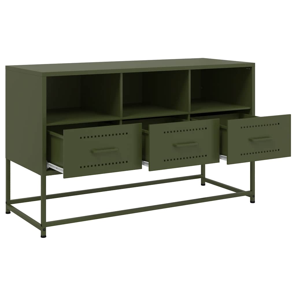 TV ormarić maslinastozeleni 100,5x39x60,5 cm čelični