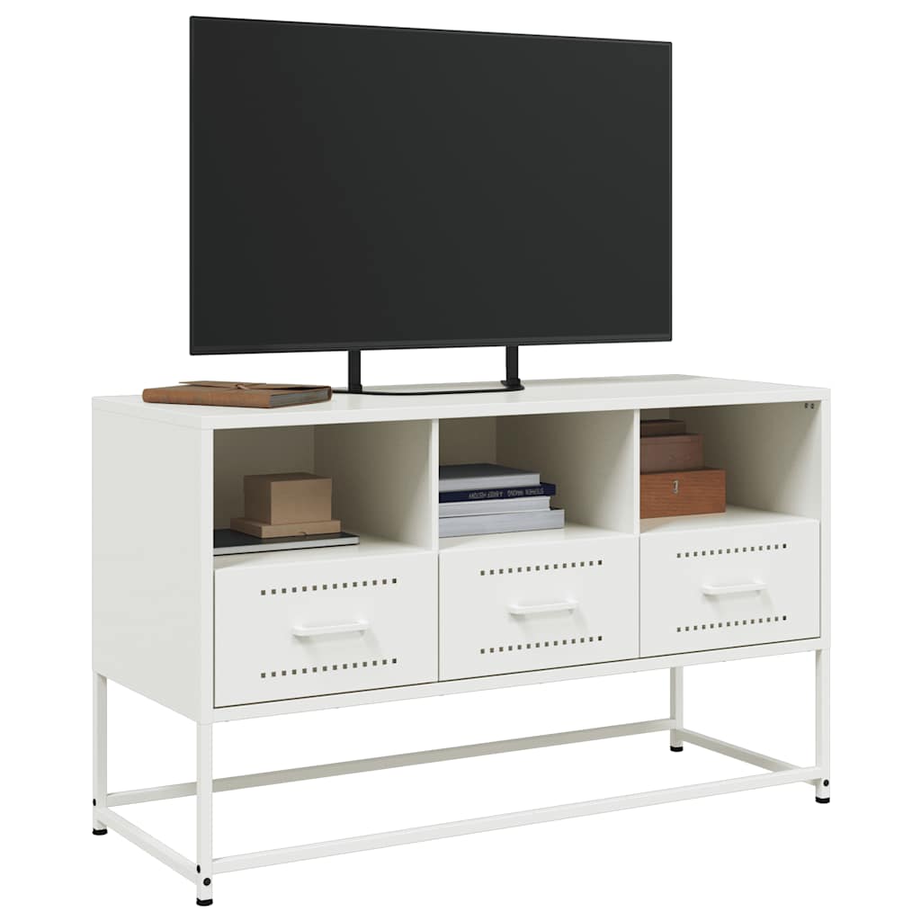 TV ormarić bijeli 100,5 x 39 x 60,5 cm čelični