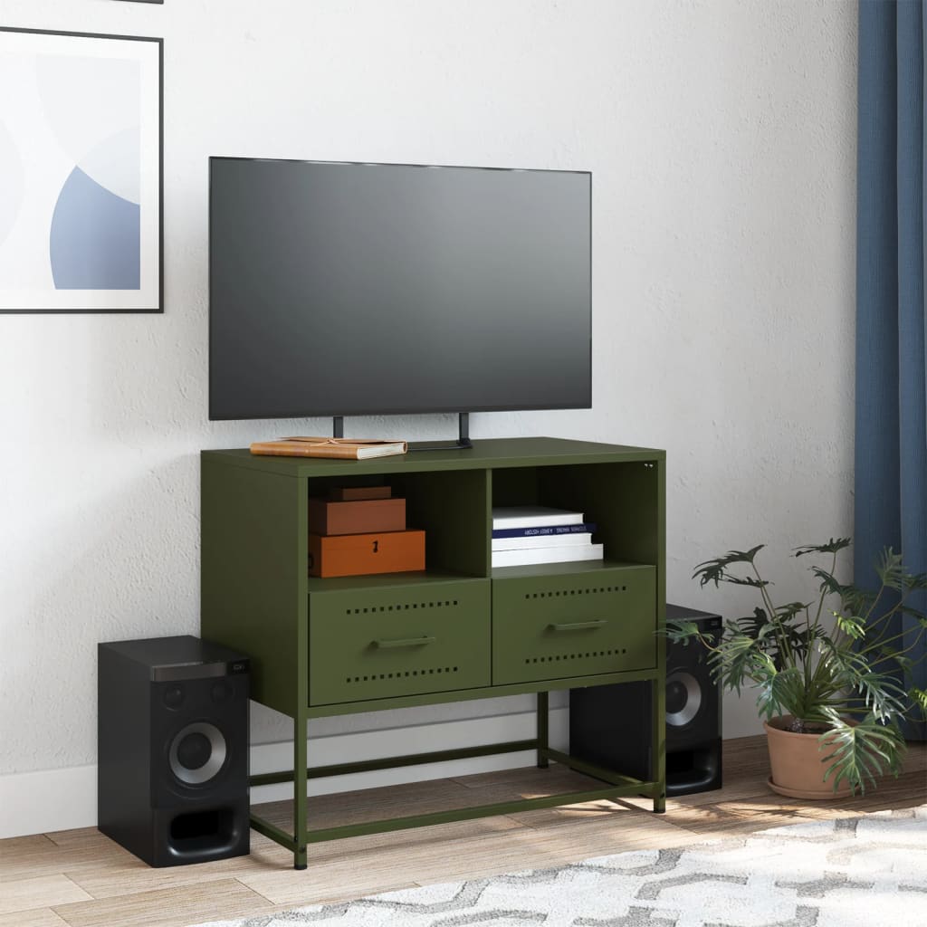 TV ormarić maslinastozeleni 68x39x60,5 cm čelični