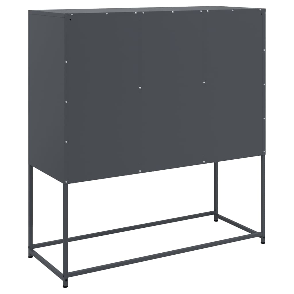 Komoda antracit 100,5 x 39 x 107 cm od čelika