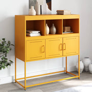 Komoda boja senfa 100,5x39x107 cm čelični
