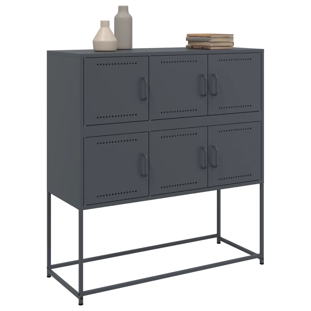 Komoda antracit 100,5 x 39 x 107 cm od čelika